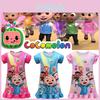 Adorable Cocomelon Girls Nightdress With Short Sleeves And Soft Breathable Material