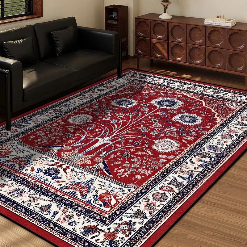 

Persian Style Retro Home Living Room Rug Large Size Non-slip Entrance Door Mats Easy Cleaning Soft Bedroom Carpet Decoration 40x60cm