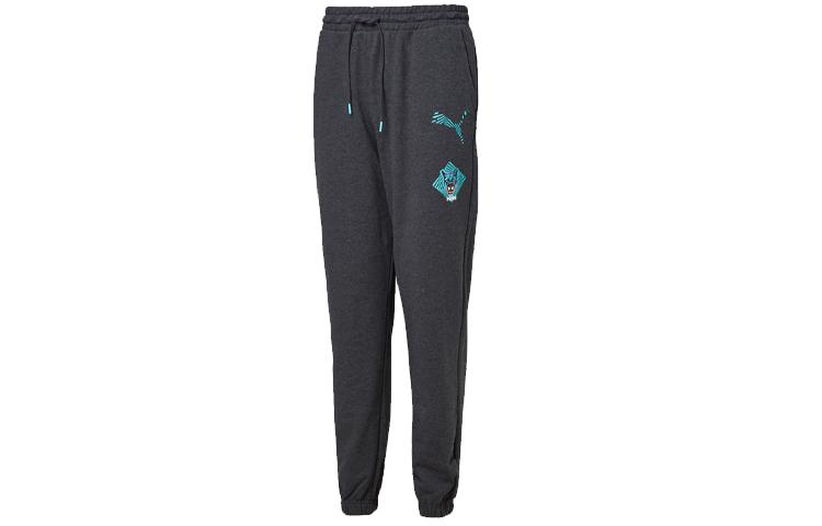 PUMA Knitted Sweatpants Men s Gray Moderate Cuffed Pants 596050-03 L