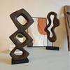 Solid Wood Figurines Living Room Desktop Miniatures Figurines Entrance Hall Decorative Ornaments Creative Valentine's Day Gifts