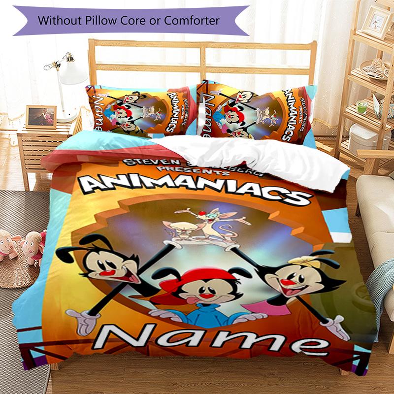 3 Adet Özel İsim Animaniacs Nevresim Takımı Yorgan Kılıfı Fermuarlı Tüm Mevsimler İçin 1 Yorgan Kılıfı & 2 Yastık Kılıfı Yatak Odası Dekorasyonu İçerir
