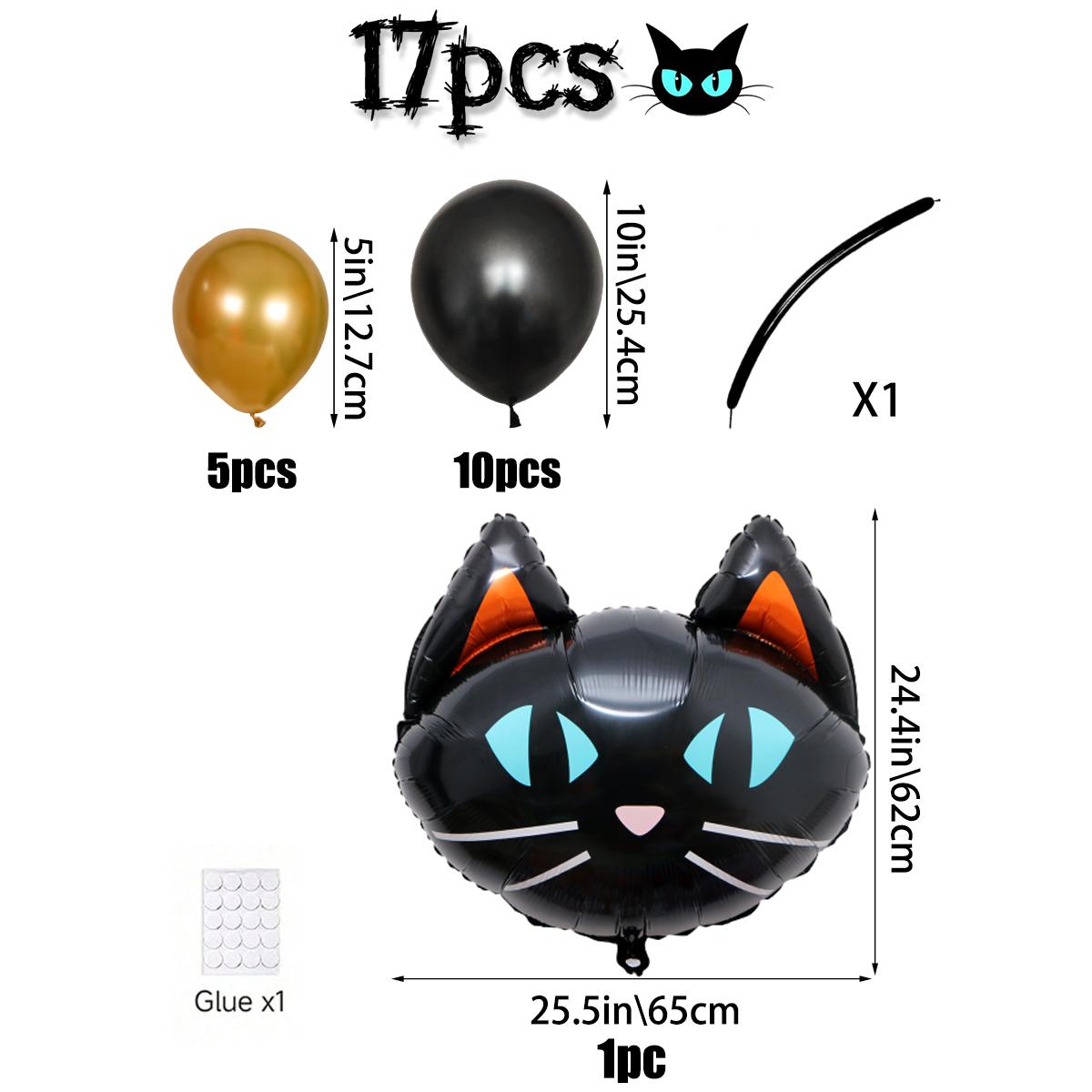 

Воздушные шары в форме кошек своими руками, креативное украшение для вечеринки ужасов на Хэллоуин Other