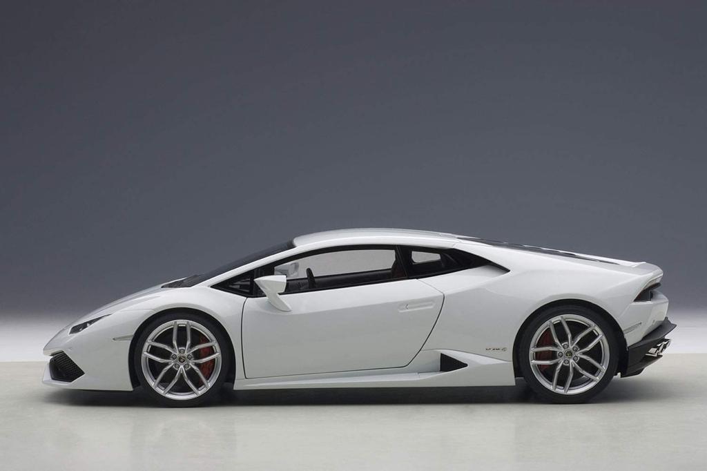 AUTOart Scale Lamborghini Huracan Metallic White Finished Product 1/18 LP610-4