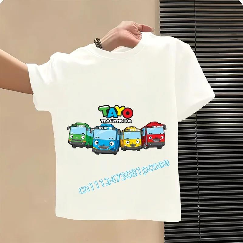 Hot Sale Tayo the Little Bus Cartoon Kids T-Shirts Girls Clothes Baby Boys T shirt Summer Short Sleeve Children Tops,ooo5837