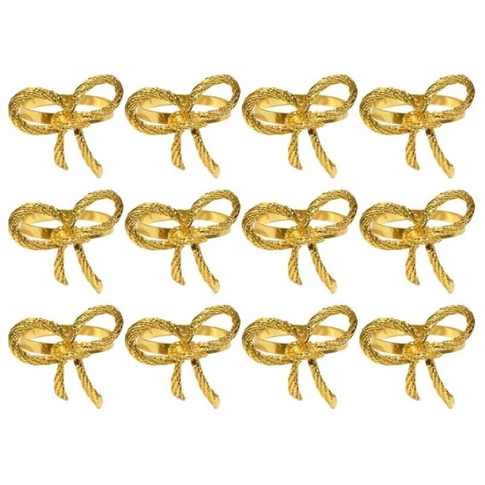 1/6/12pcs Metal Napkin Ring Buckles Gold Dinnig Table Decoration Fashion Napkin Holder Kitchen