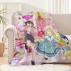 anime cartoon cute d-Dive in w-Wonderland Flannel warm soft plush blanket sofa living room hogar office bedroom travel gift home