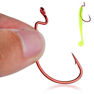 Amo Manovella Amo da Pesca 50 PZ Metallo Rosso Sport All'Aria Aperta Attrezzatura da Pesca Calamari Accessori Amo da Pesca