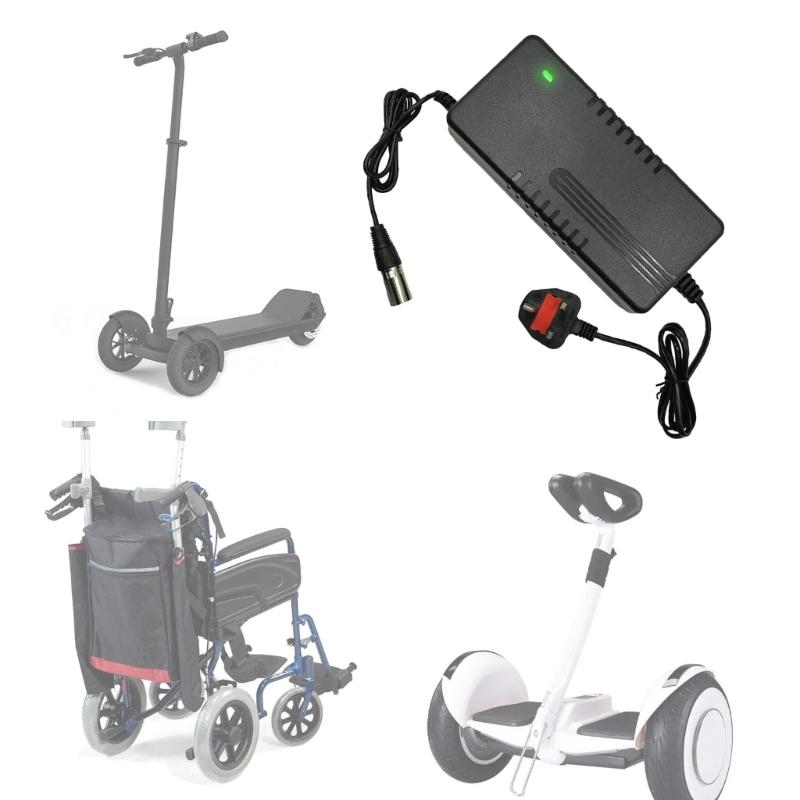 24V 5A Electric Scooter Charging, Professional Charging for Electric Wheelchair and Hoverboard, Electric Bikes Charging