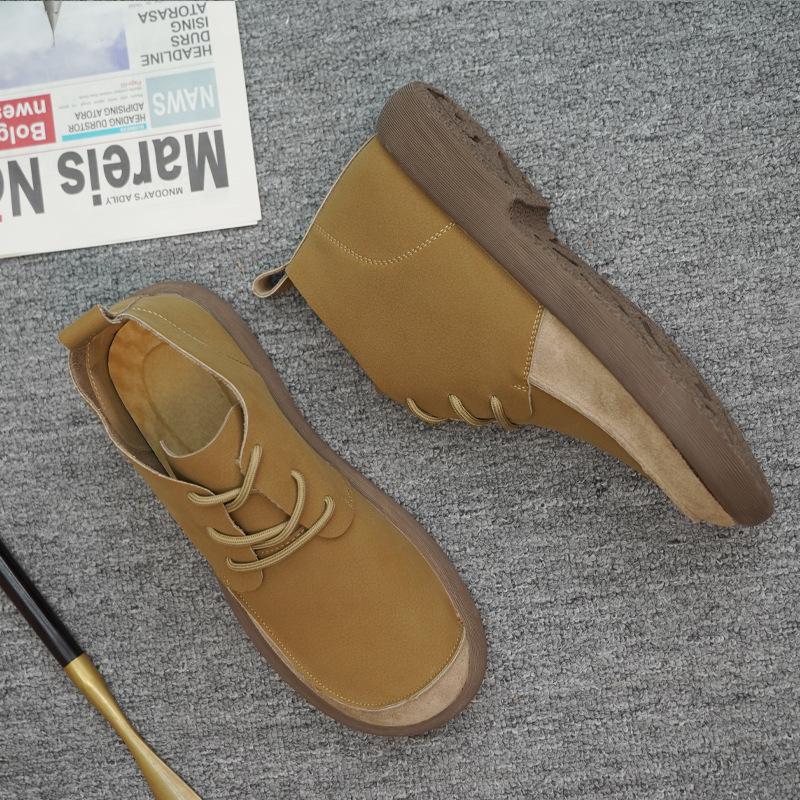 British Style Retro Men's Martin Boots Cowhide 2025 Autumn and Winter New Trend Fashion High-top Shoes Outdoor Men's Shoes