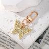 Elegant Resin Butterfly Keychain Alloy Key Holder Unique Keyring Bag Pendant Fashion Accessory for Women and Girls