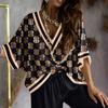 Women's Fashion Casual Suit Vest 3/4Sleeve Wide-leg Pants Casual Suit
