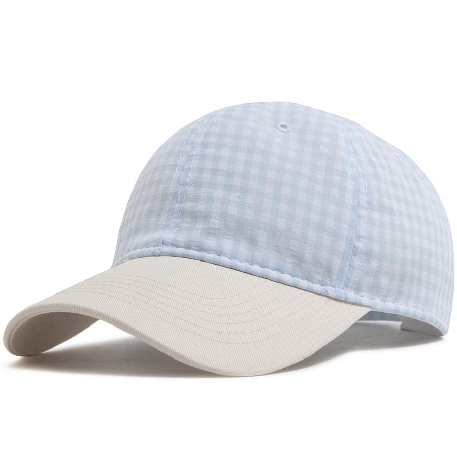 Small Plaid Soft Top Baseball Cap For Women Men Classic Vintage Sun Hat Fashion Casual Visor Caps Summer Streetwear Daily Travel
