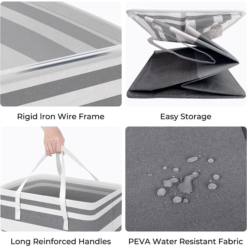 1-piece Large Laundry Basket, Waterproof, Freestanding Laundry Basket, Foldable Tall Clothes Basket with Extended Handle, Suitable