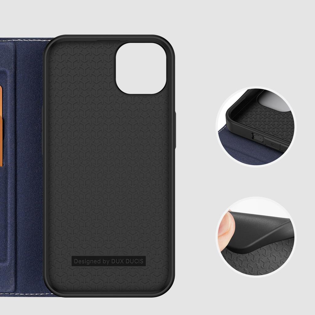 Dux Ducis Skin X2 Magnetic Flip Cover for iPhone 14 Plus - Blue