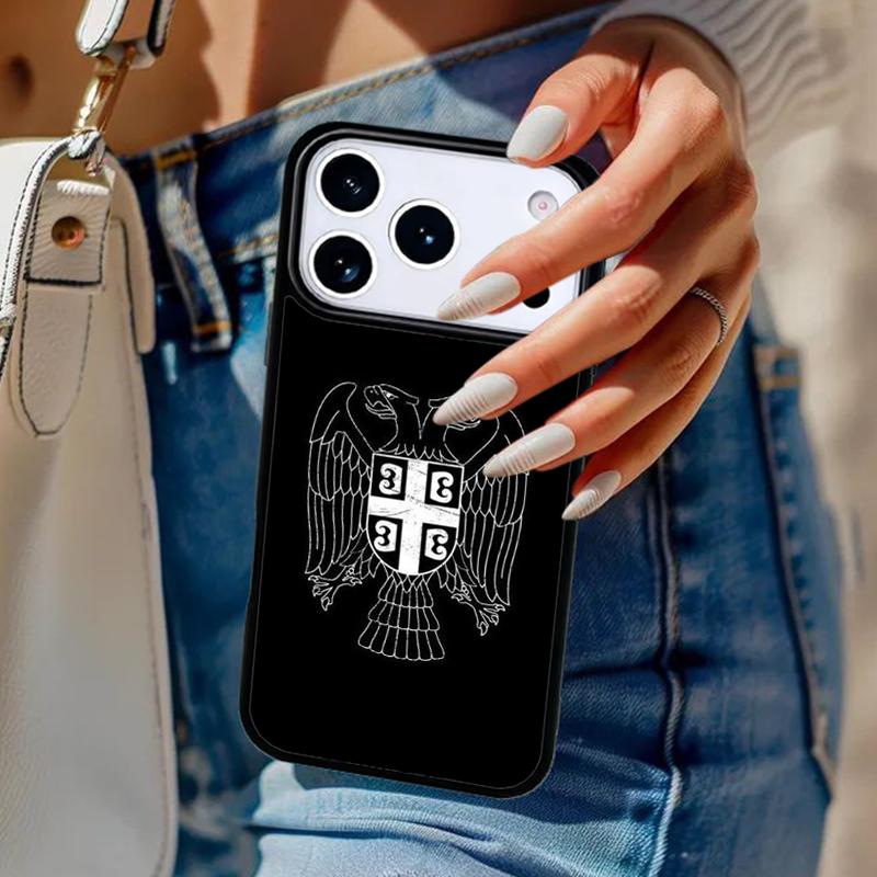 Flag of Serbia Serbian Phone Case For iPhone 17 Air 14 15 13 12 Max Cover For Apple 14 15 16 16e 11 Pro Max Plus Coque