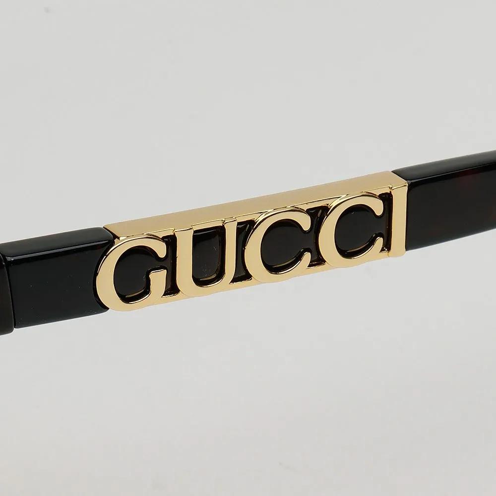Gucci Sunglasses GG1191SK 002 Leopard Print Round Horn-rimmed