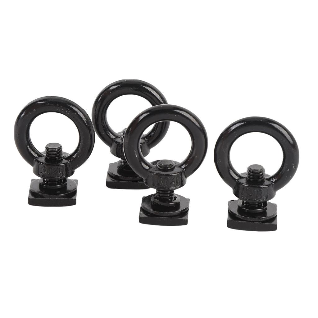 4PCS T Track Mount Tie Down Anchor M8 Sturdy Stainless Steel T Slot Bolt Tie Down Rings for Holding Bungee Cord Rope