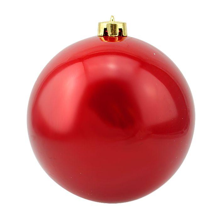 

Гальванизированные глянцевые рождественские шары, Пластиковые рождественские шары, Рождественские пластиковые шары-украшения One Size красный