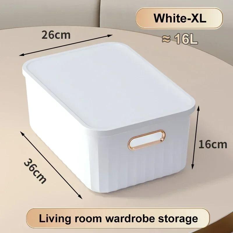 Nordic Solid Color Storage Boxes Toys Snack Clothes Socks Sundries Home Bedroom Closet Cosmetics Laundry Large Storage Basket
