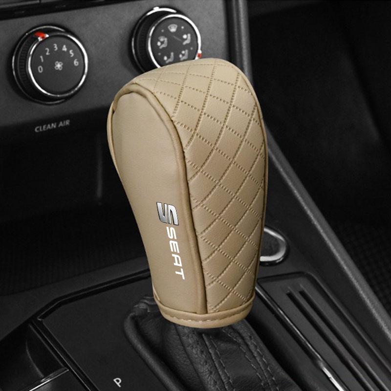 

Car Gear Shift Cover Shift Lever Cover Gearbox Shifter Knob Protective For SEAT Leon 5f Ibiza 6l 6j Leon 1p Altea Xl Leon бежевый