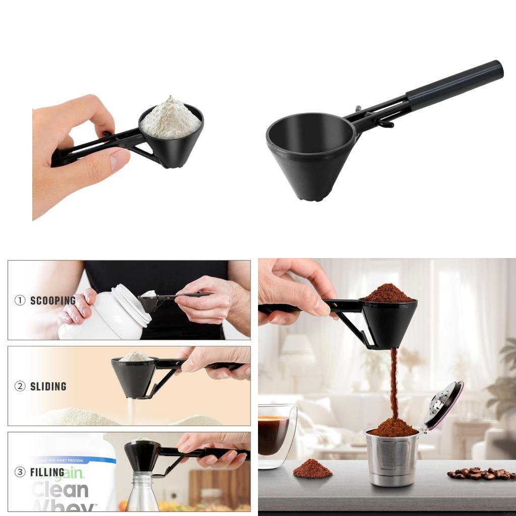 

G8DA Measuring Scoops Funnel for Filling Water Bottles with Protein and Milk Powder Long Handle Coffee Measurement Tool China Mainland