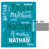 Personalized Custom Blanket For Adult Kids Customizable Name Flannel Blanket Soft Cozy For Bed Sofa Travel Perfect Birthday Gift