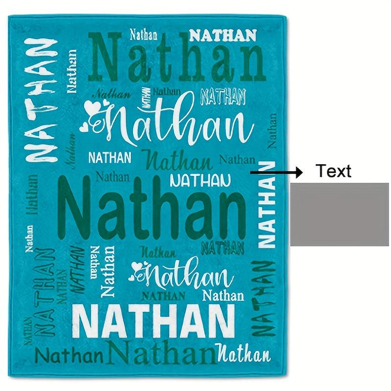Personalized Custom Blanket For Adult Kids Customizable Name Flannel Blanket Soft Cozy For Bed Sofa Travel Perfect Birthday Gift