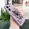Sketch Heart Phone Case For Xiaomi Redmi Note 14 13 12 12S 11 11S 10 10S 9 9S Pro Plus 4G 5G Liquid Silicone Cover