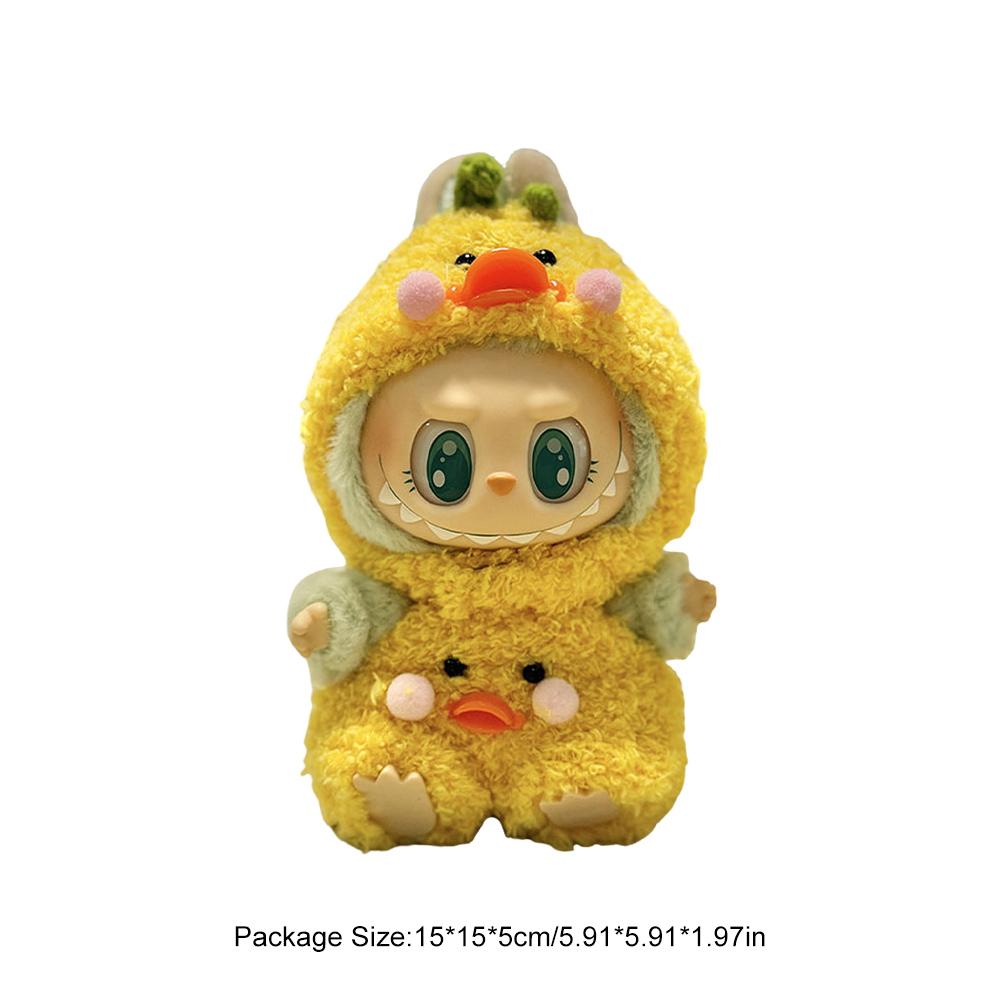 Mini Plush Doll'S Clothes Cute Outfit Accessories For Labubu V1 V2 Korea Kpop Idol Dolls Goose Dinosaur Macaron Clothing Gifts