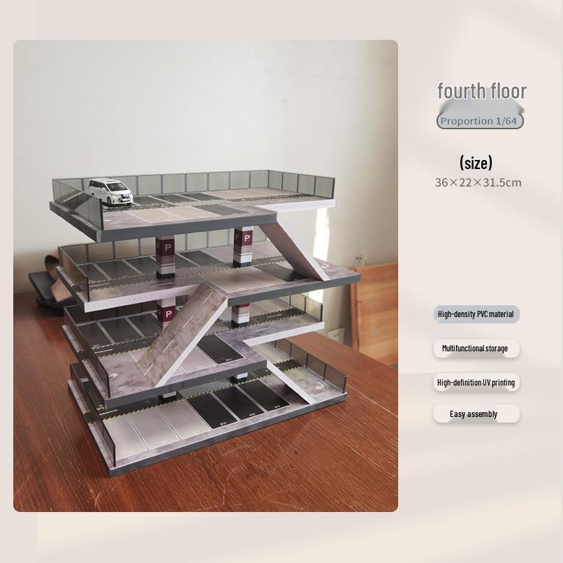 1:64 Die-cast Car Parking Garage and Display Rack
