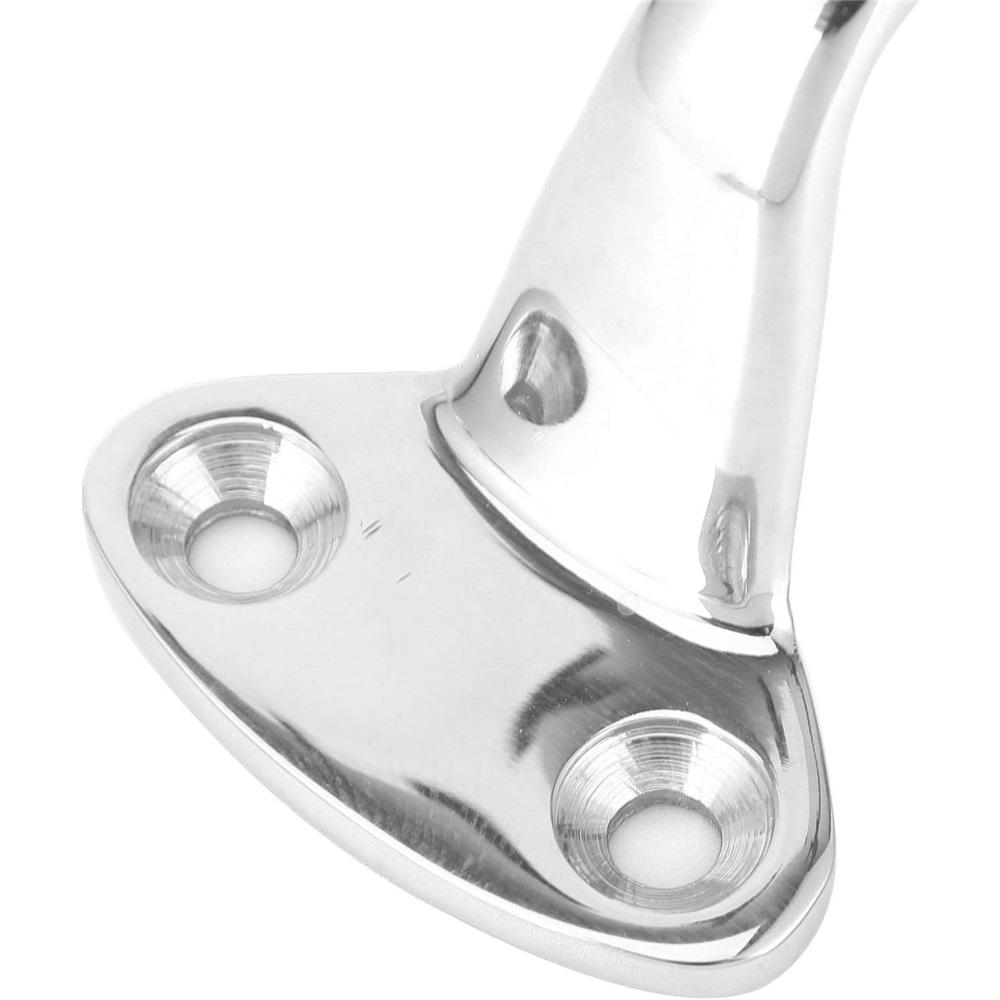  Large 5.81" 316 Stainless Steel Marine Door Handle – Heavy-Duty Mirror Polish – For Yachts, Boats, RVs, Bathrooms – 4-Hole Mount