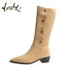 Cowboy Mid-calf Moderne Stiefel Retro Britischer Stil Umgeschlagener Rand Spitzzehe Plissiert Hohe Absätze Schuhe 2024 Mode Herbst Winter