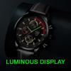 Men'S Watch Strap Date Luminous Quartz Watch Non-Mechanical Trinocular