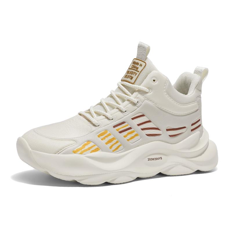 

Кроссовки для ходьбы мужские на плоской подошве с высоким верхом удобные зимние кроссовки для спорта на открытом воздухе сетчатые дышащие кроссовки мужские большие размеры 39 бежевый