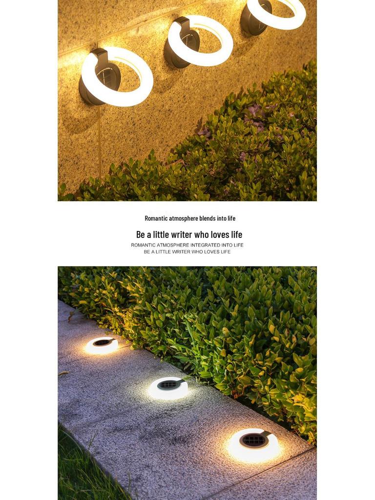 Waterproof Solar Folding Ground Lights for Courtyard, Staircase, and Garden