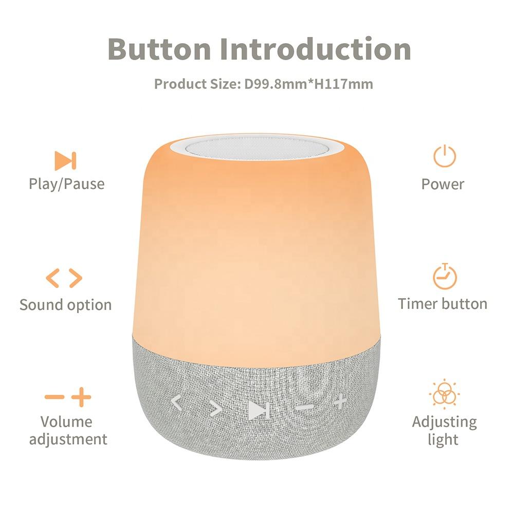 HiFiD Rechargeable Baby Sleep Sound Machine with RGB LED Night Light Sleep Trainer White Noise Sound Soother