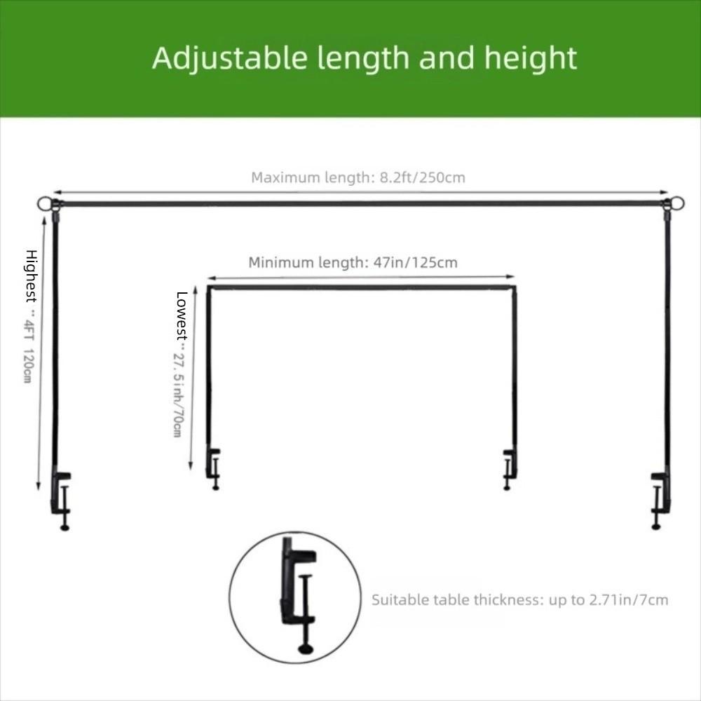 with Clamps Over The Table Rod Stand Party Hanging Decor Metal Table Arch Stand Adjustable Tabletop Balloon Flower Arch Stand