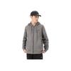 Li Ning Solid Color Fleece Lined Warm Hooded Jacket Sweatshirt Men Jacket Gray AWDRH23-2