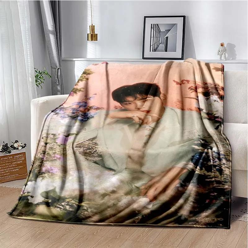 Populární korejský herec Cha EunWoo deka Star Art Flanel Měkká teplá deka pro ložnici Pikniková deka Dárek pro fanoušky