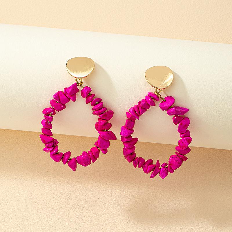 

French Retro Crystal Stone Earrings: Elegant Fashion Design for Women