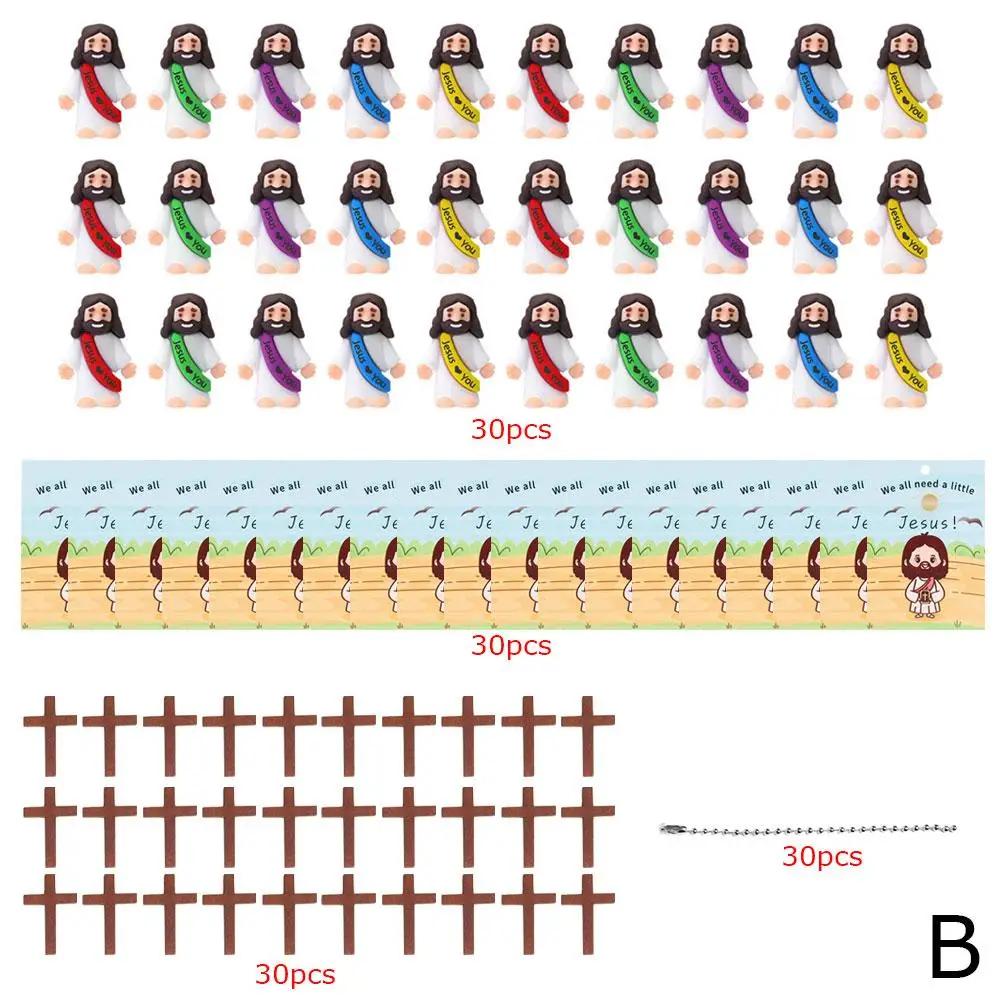 20/30pcs Mini Jesus Figures Jesus Loves You Jesus Toys To Favors Party Stuffers Egg Jesus Gift Easter Little Religious Figu Z3p8