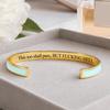 Baizihuahu This Too Shall Pass Mantra Cuff Bracelet, Adjustable Engraved Motivational Bangle Hidden Information Inspirational Encouragement