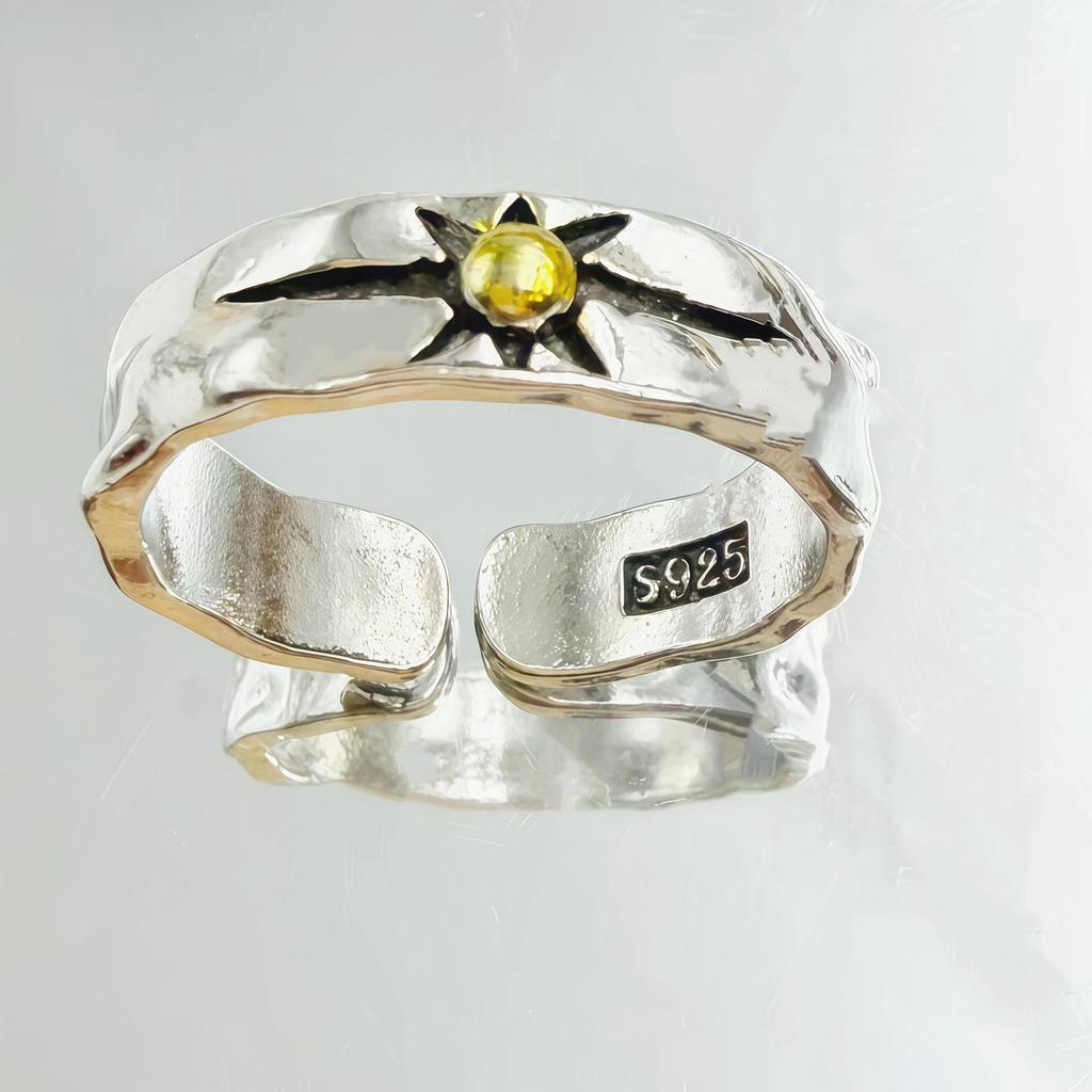 Retro Ringtail Sun God Hip Hop Open Index Finger Ring for Men