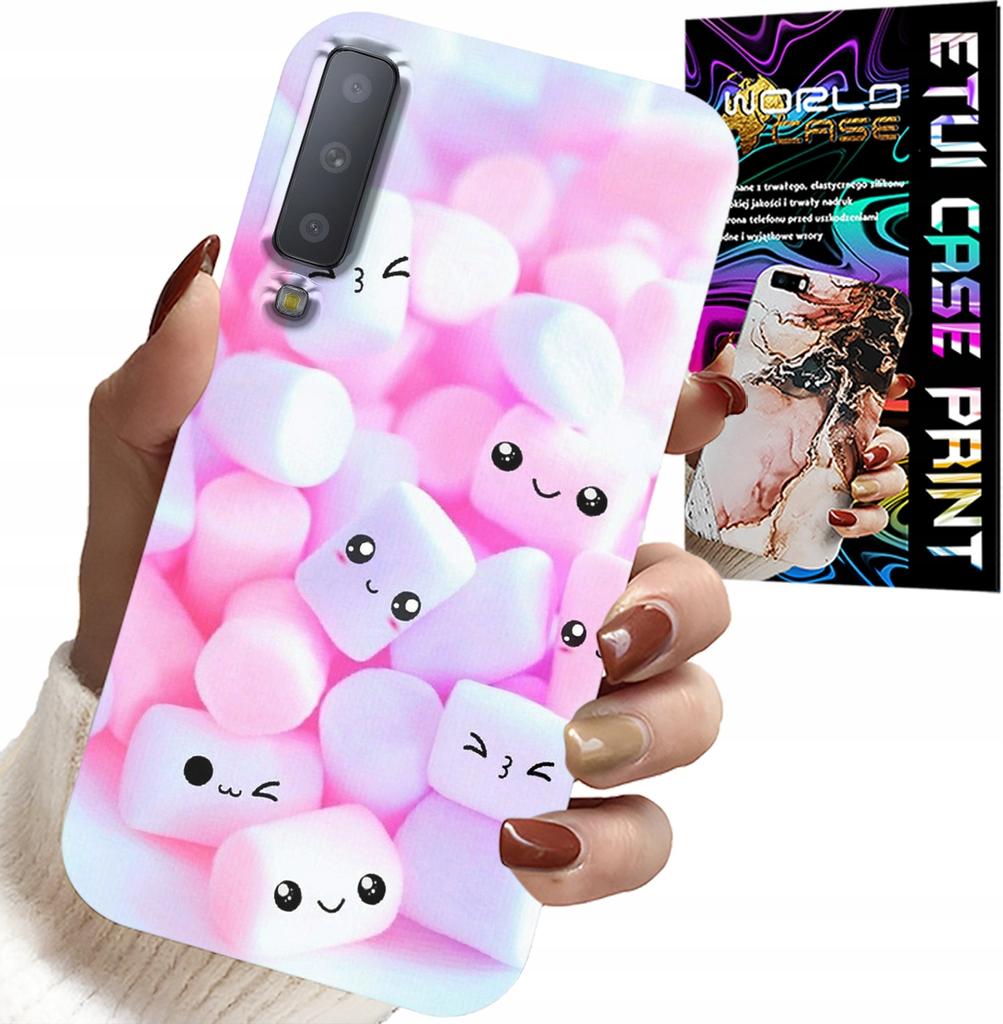Etui Do Samsung A7 2018 - Wzór W Słodkie Pianki, Obudowa, Plecki