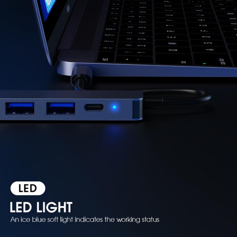 Dj1013 7 In 1 Usb  C Hub To 4k Hdmi-compatible Type C Adapter Dock With Pd Tf Sd, Compatible For
