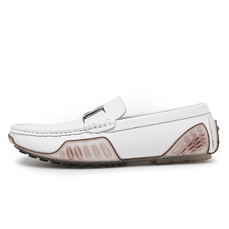 Live Broadcast Explosion Leather Doudou Shoes Spring and Summer Breathable Trend Casual Leather Shoes British One-pedal Driving Large Size Men's Shoes