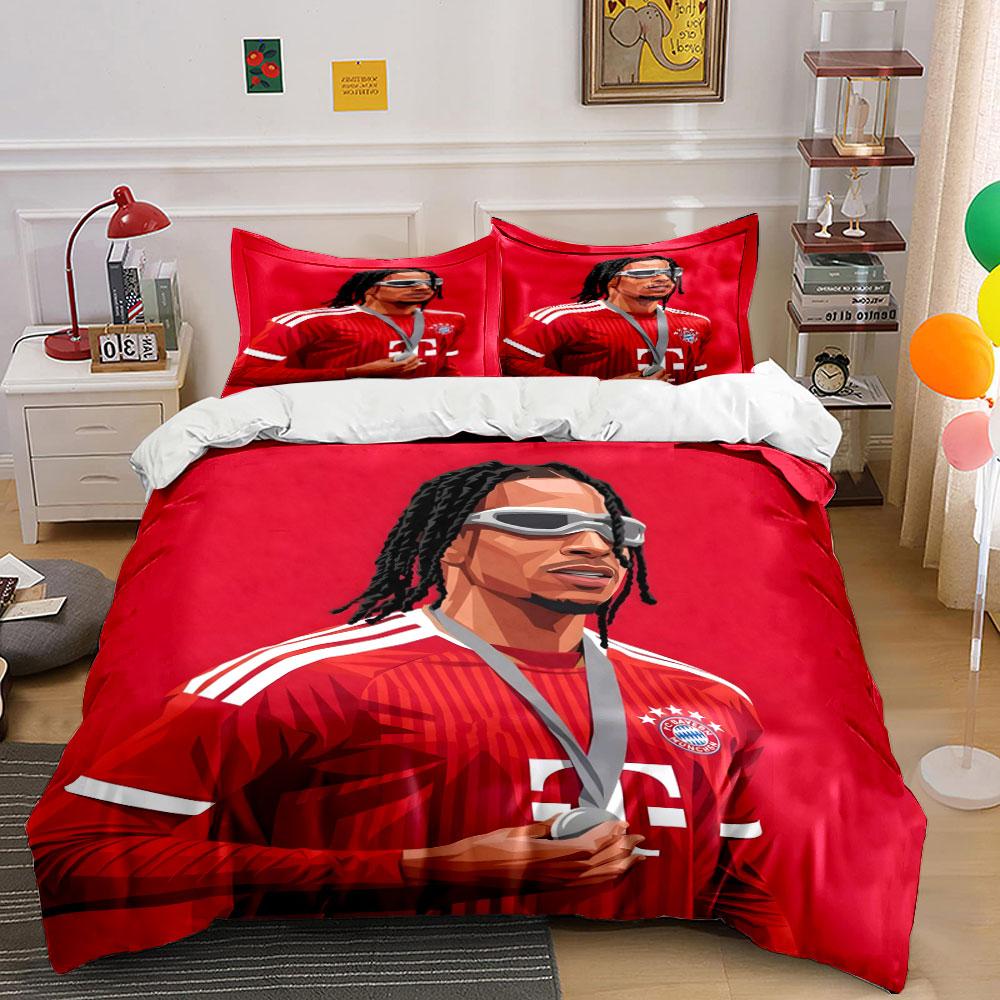 Illustration of football player. Bedding sets Duvet cover sets Duvet covers Pillowcases(1*Duvet Cover 2*Pillowcases without duvet insert)