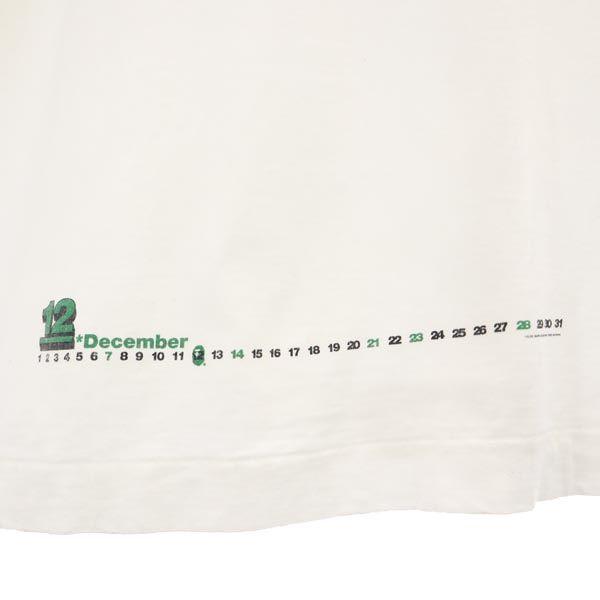 A Bathing Ape Made In Japan Print Short Sleeve T-shirt L White Men's Used