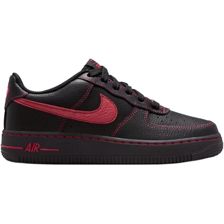 Nike Air Force 1 LV8 GS Black/Black/Black/University Red Kids Sneakers HV4762-001
