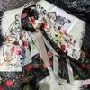 Winter Fashion Women'S Scarf  Mulberry Silk Scarves Shawl Female Long Silk Scarf Blue And Coffee 180*110Cm